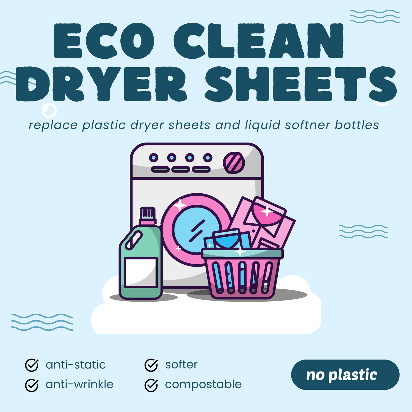 Eco Clean Dryer Sheets