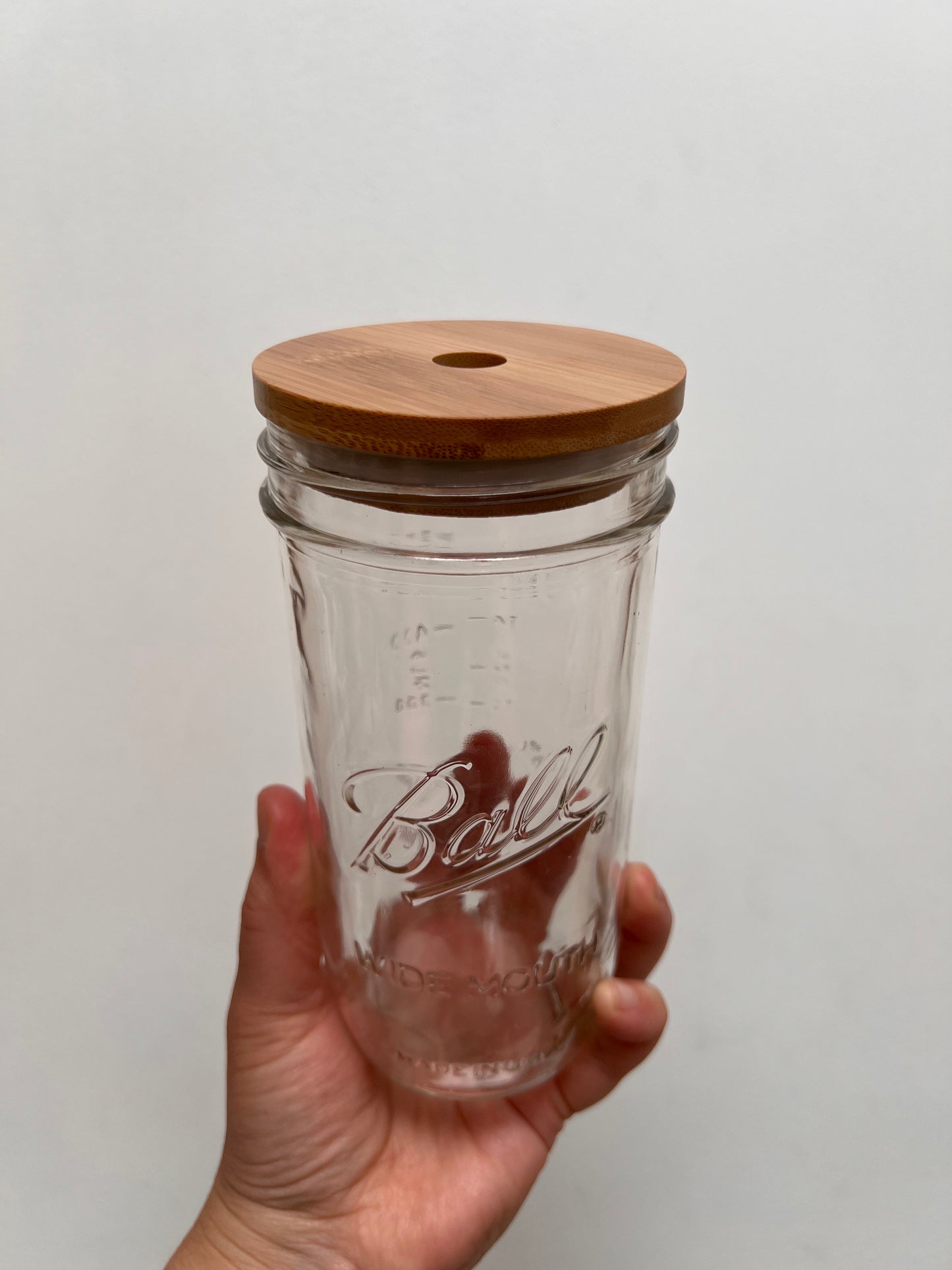 Bamboo Mason Jar Lid for Straws