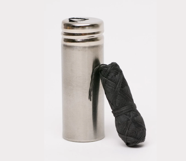 Charcoal Dental Floss in Stainless Steel Case
