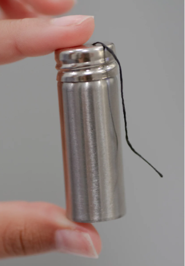Charcoal Dental Floss in Stainless Steel Case