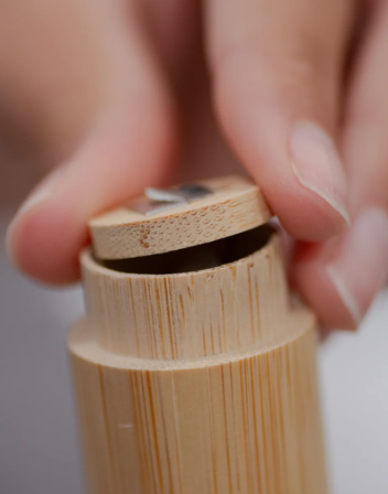 Charcoal Dental Floss in Bamboo Case