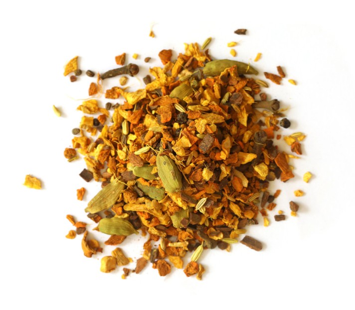 Spice blend on a white background