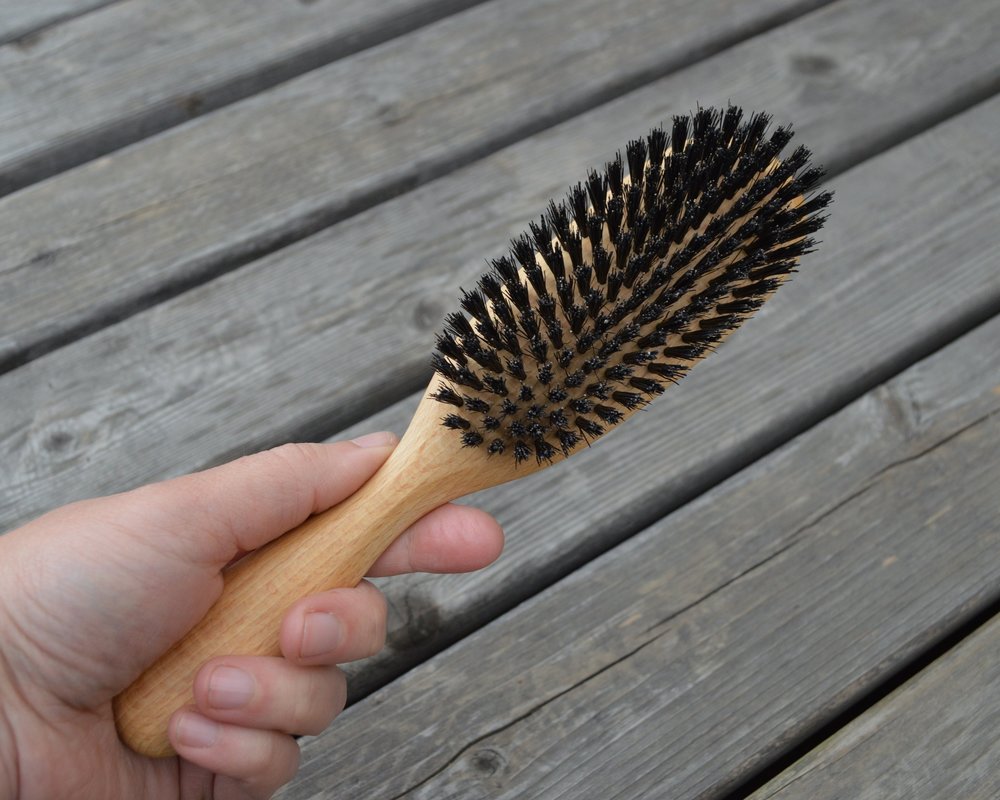 Hair Brush with Wild Boar Bristles