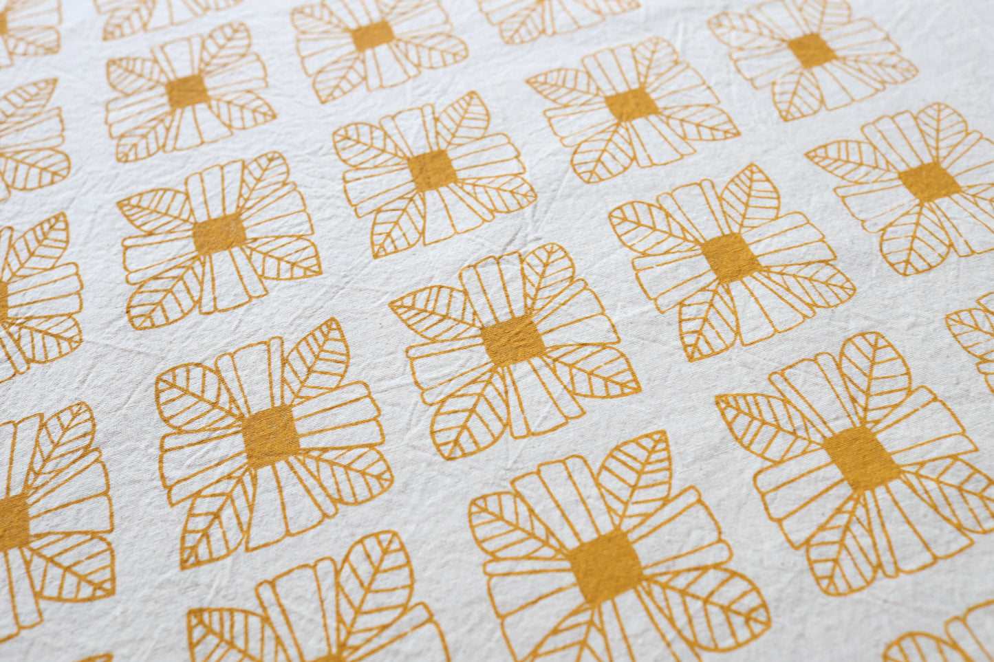 Mustard Floral Tile Kitchen Towel, Southwest Inspired