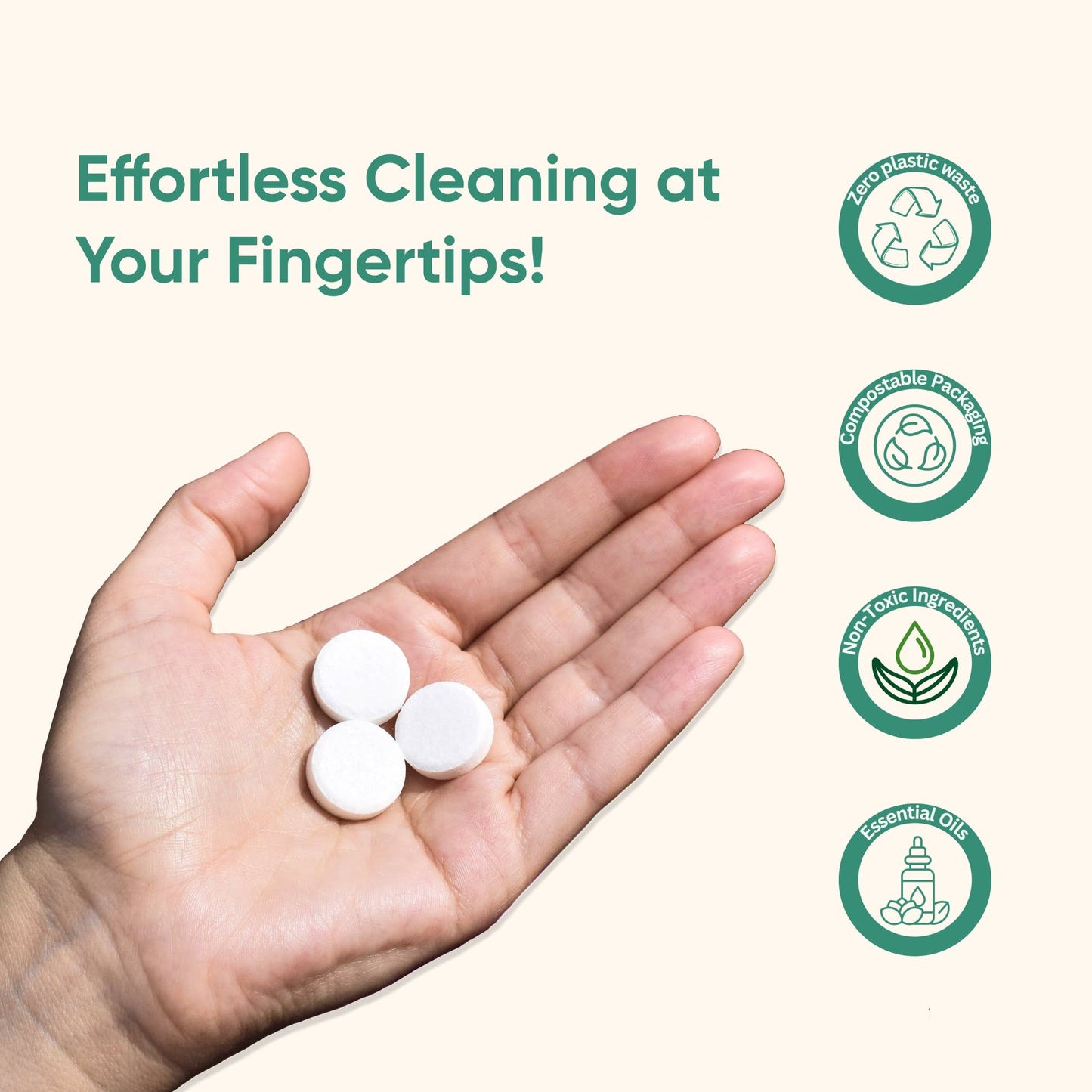 Green Llama Glass & Mirror Cleaner Refill Tablets Box of 15