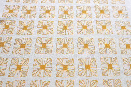 Mustard Floral Tile Kitchen Towel, Southwest Inspired