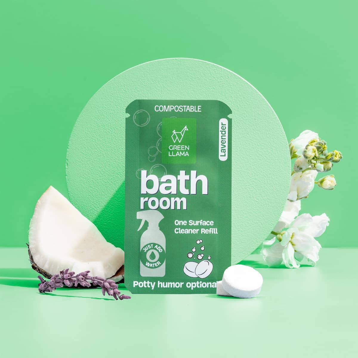 Green Llama Bathroom Cleaner Refill Tablets - Box Of 15