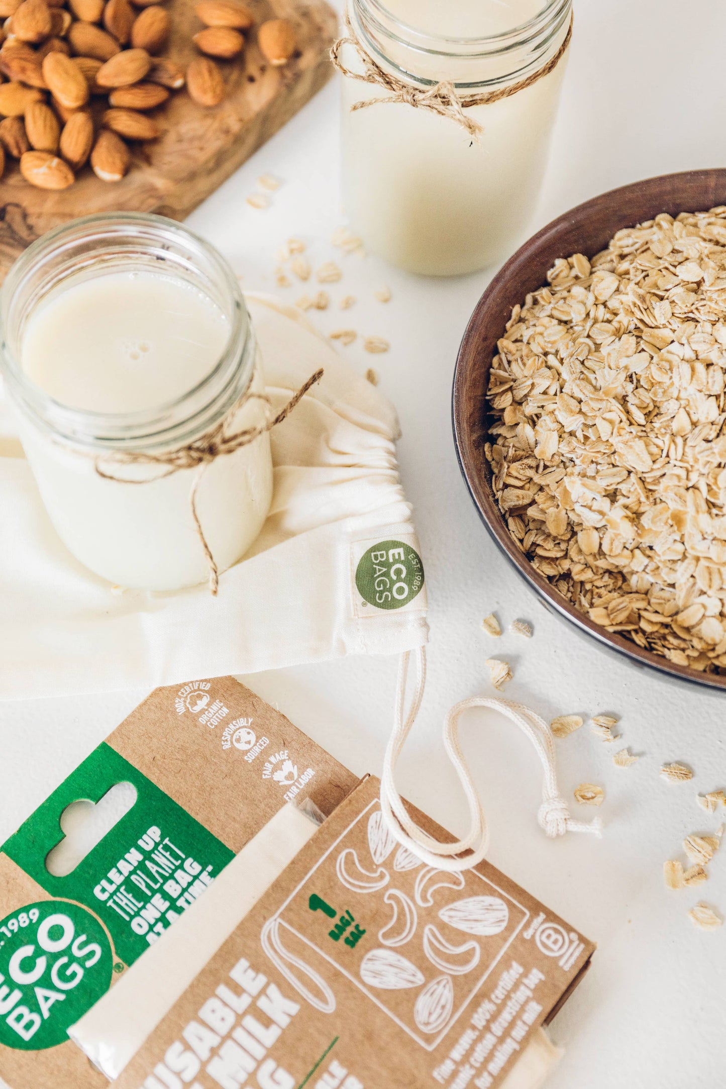 Packaged Organic Cotton Nut Milk Bag