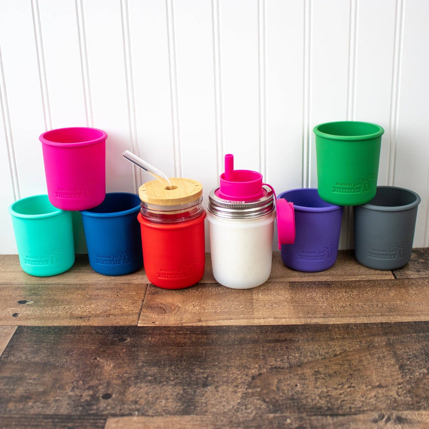 Silicone Sleeve for Regular Mouth Half Pint 8oz Mason Jars