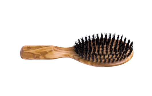 Olivewood Boar Bristle Pocket Hair Brush