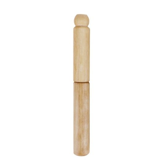 Wood holder for ear cleaning. Shown with lid on.