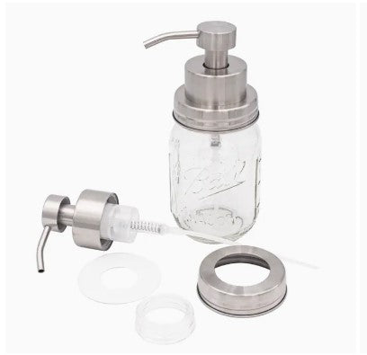 Foaming Soap Pump Top for Mason Jars - Regular Mouth
