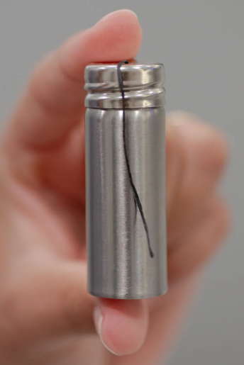 Charcoal Dental Floss in Stainless Steel Case