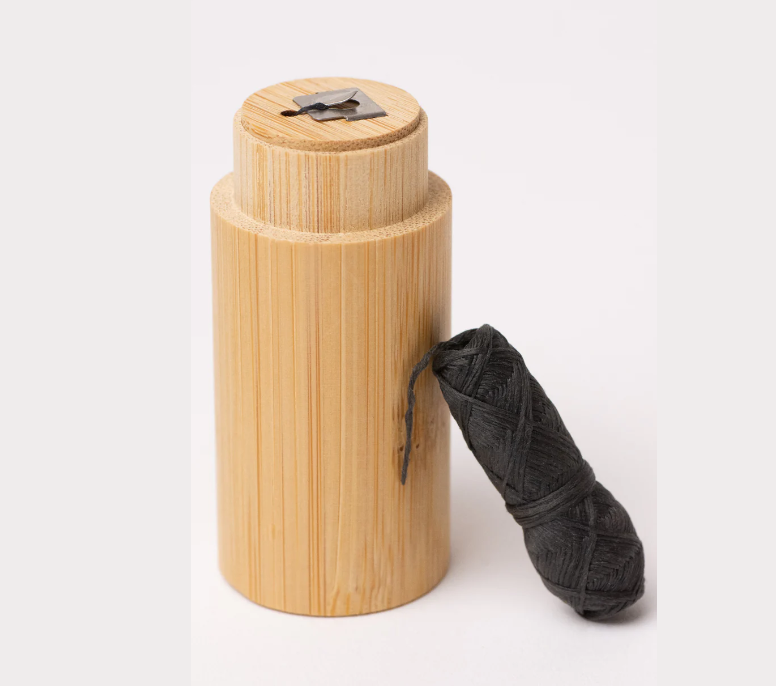 Charcoal Dental Floss in Bamboo Case