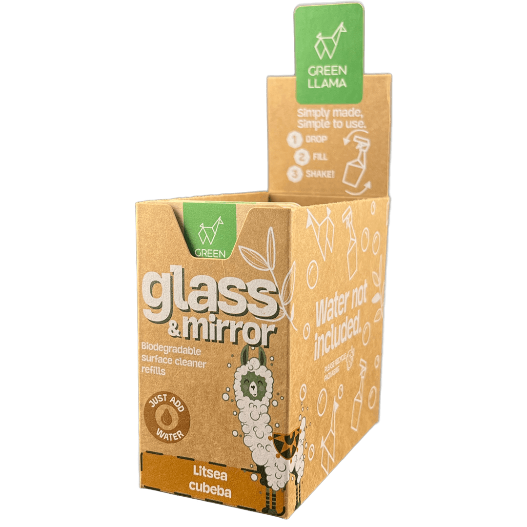 Green Llama Glass & Mirror Cleaner Refill Tablets Box of 15