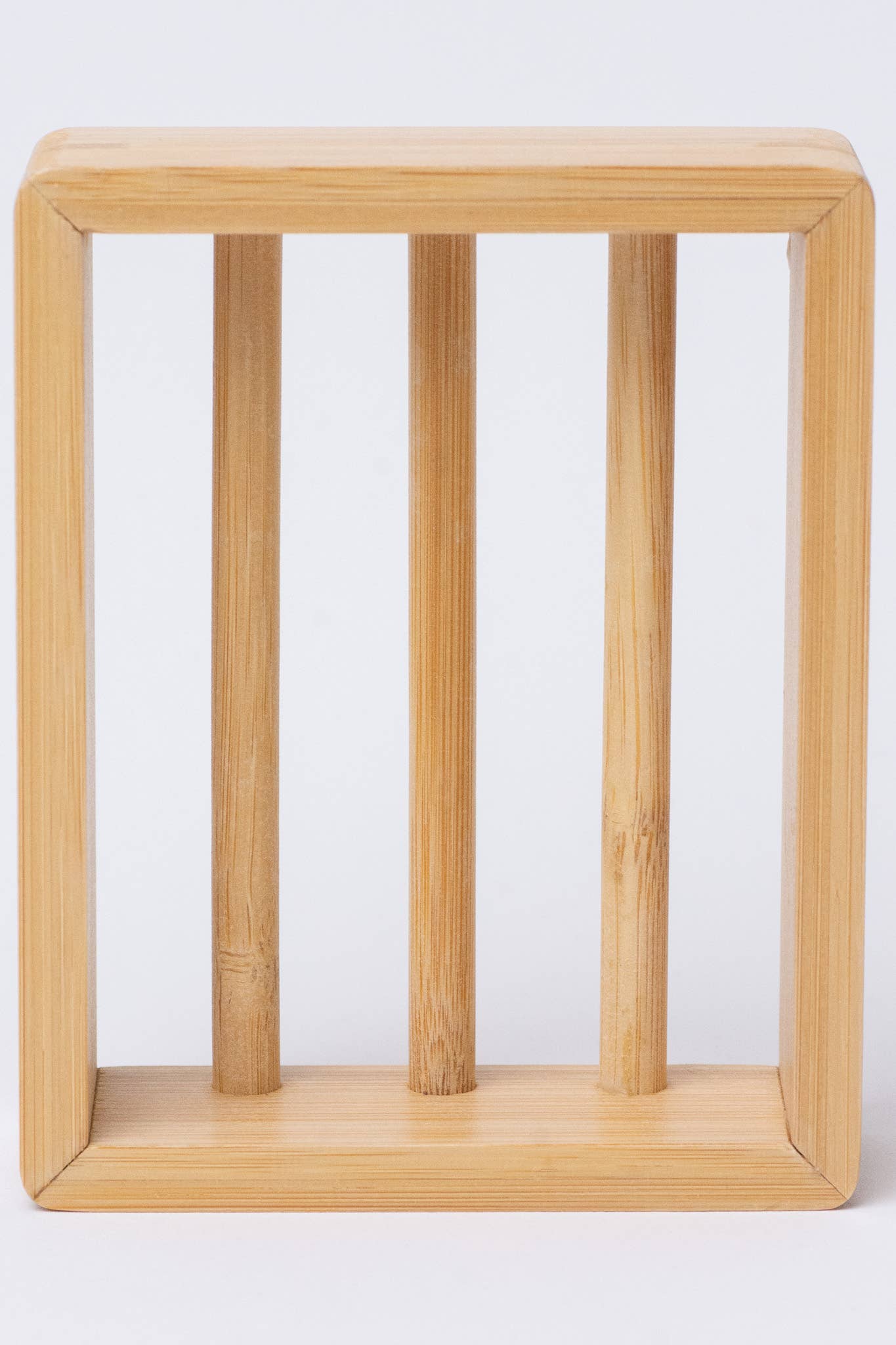 Wooden stool with a simple design on a white background