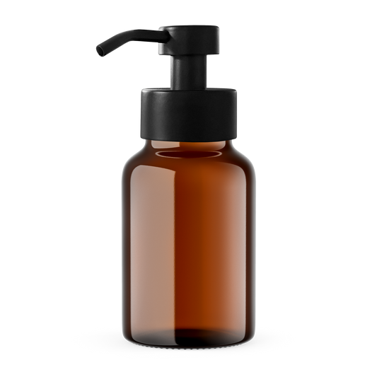 Amber Glass Foaming Dispenser 8oz