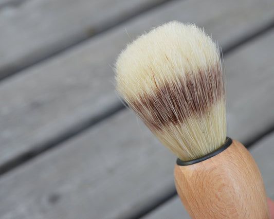 Minimalist Shaving Stand and Brush