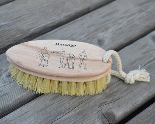 Dry Massage Brush with Rope