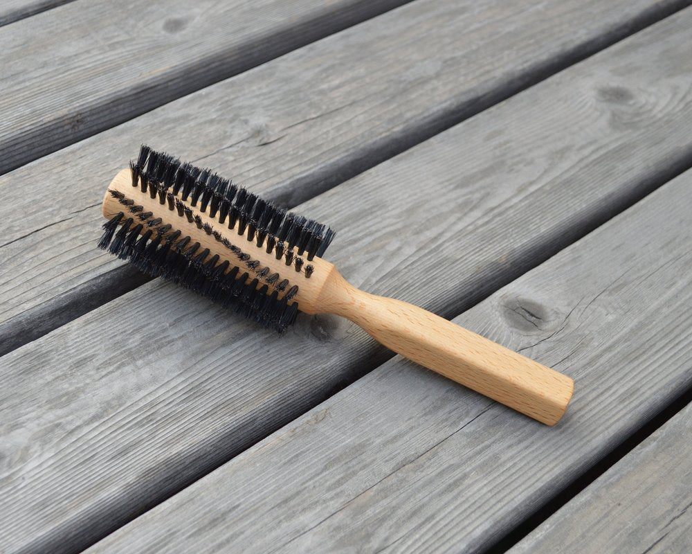 Round Hair Brush with Wild Boar Bristles