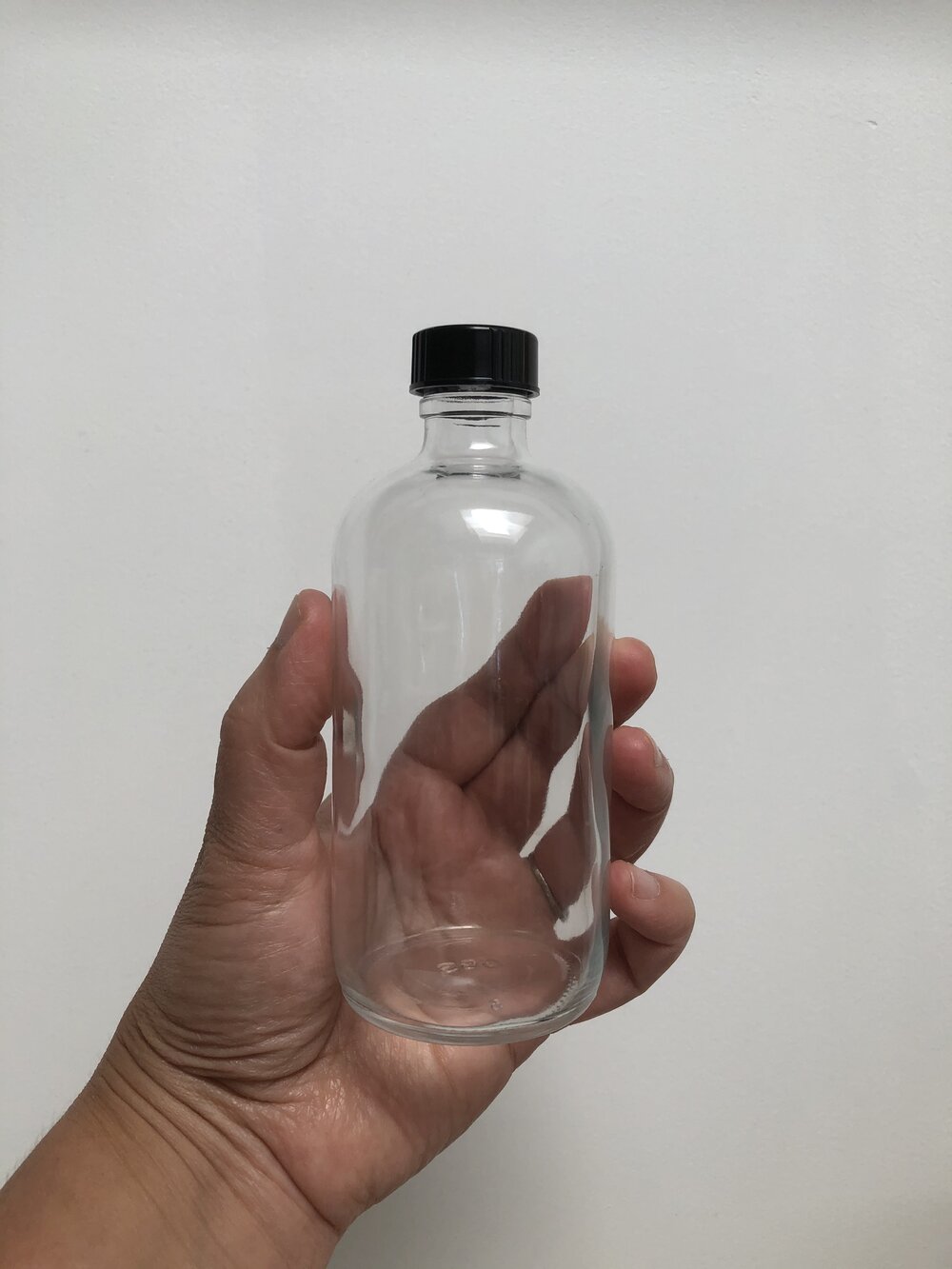Blank 8oz Amber Glass Bottle for Kitchen, Bath, Laundry, Office