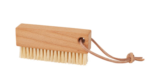 Nail Brush with Leather Strap