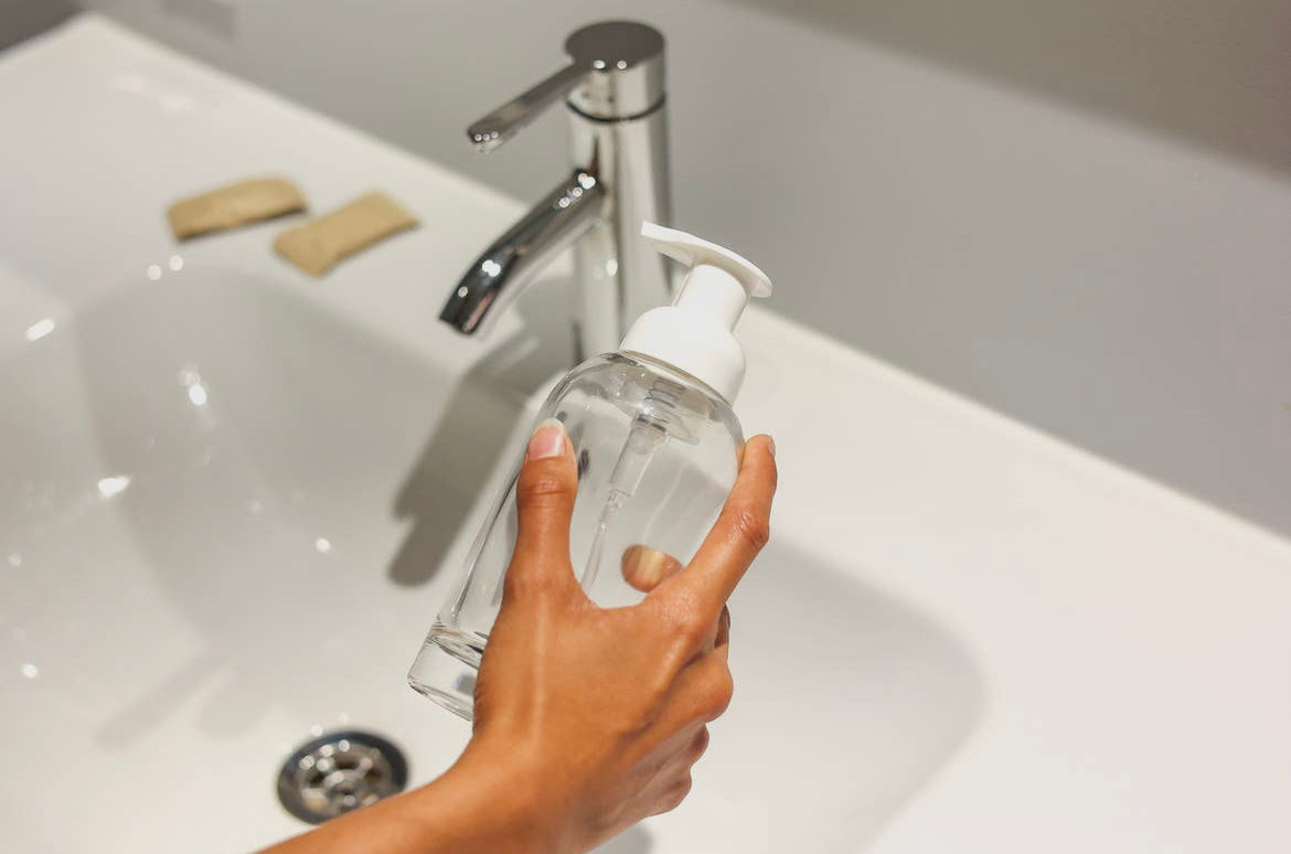 Glass Foaming Hand Soap Bottle